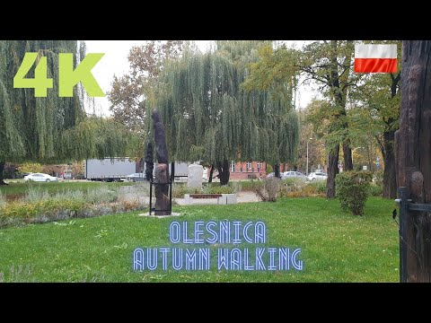 4K Poland Autumn in Olesnica 🚶🏃 #walk tour