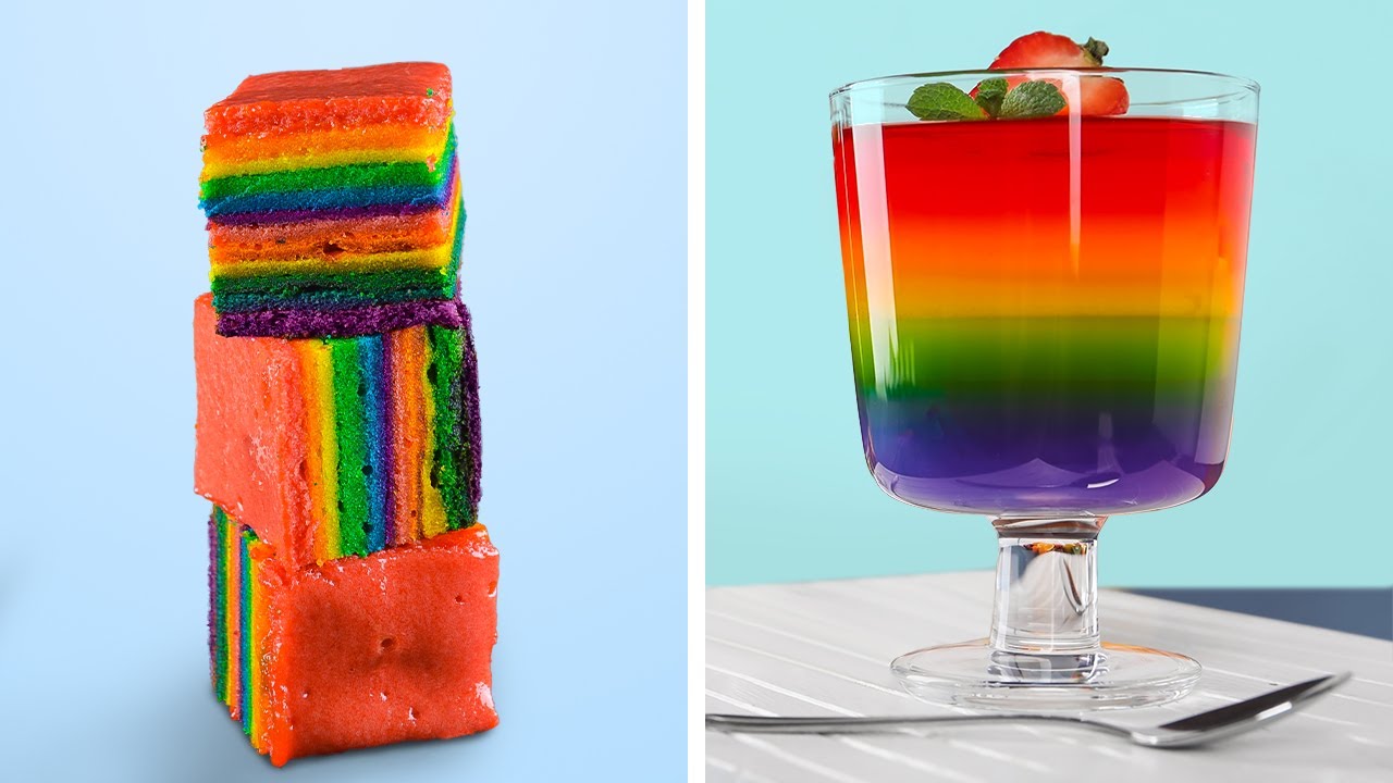 RAINBOW DESSERT RECIPES | Mouth-Watering And Delicious TIK TOK Food Ideas You Can Make Yourself