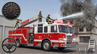 Fire Truck City Rescue Simulator - 911 US Emergency Fire Truck Driving 3D - Android Gameplay screenshot 2