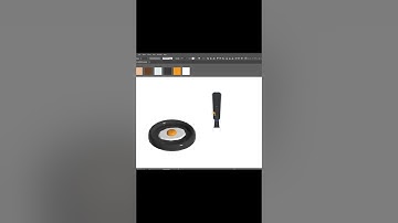 How to Create a 3D Frying Pan with Egg in Adobe Illustrator l #shorts  #adobeillustrator