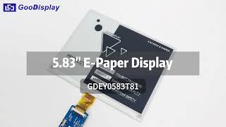 GooDisplay 5.83-inch E Ink Display 1.5s Fast Refresh ePaper Module#arduino #diyprojects