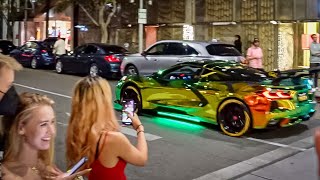 SUPERCARS DRAG RACE ON RODEO DRIVE! $12,000 Exhaust is Back!