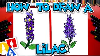 how to draw lilac flowers