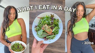 WHAT I EAT IN A DAY TO LOSE WEIGHT at Home + How I keep it off |How I lost 30lbs in 2 months
