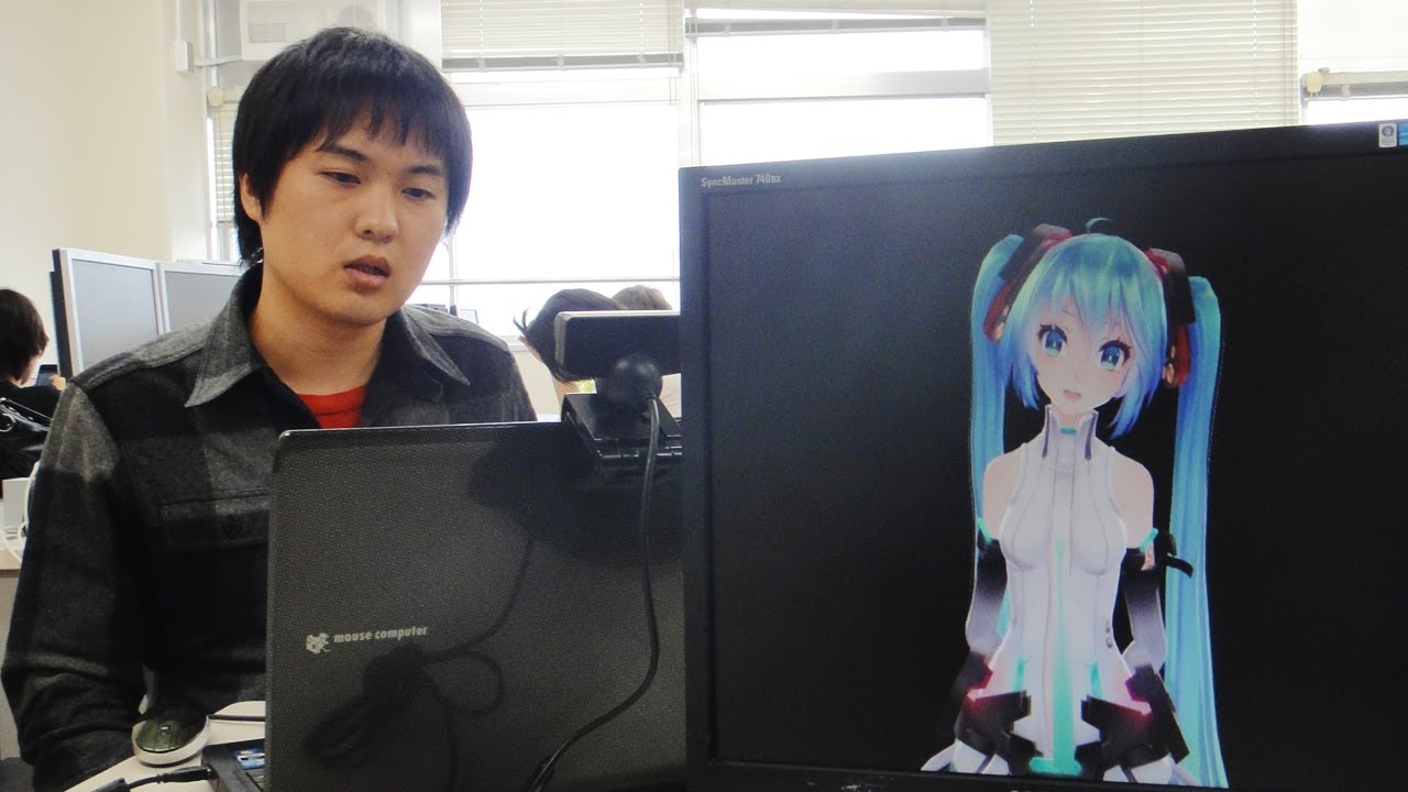 顔認識 モーションキャプチャーでミクさんを動かす