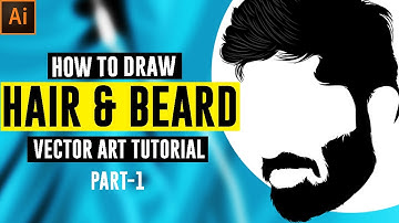 How to Draw a Hair and Beard - Vector art Tutorial | Part -1 |  #Studentscancreate