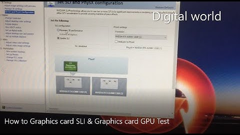 How to enable SLI Nvidia | Graphic cards GPU TEST