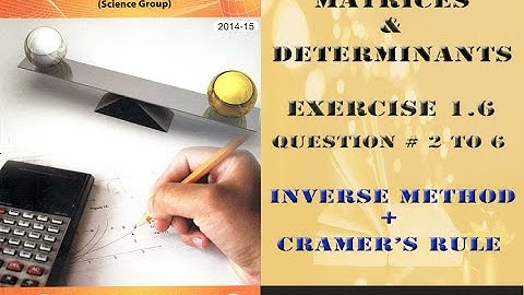 9th Maths Exercise 1.6 Q 2 to 6 Ch 1: Matrices & Determinants || Educational Research