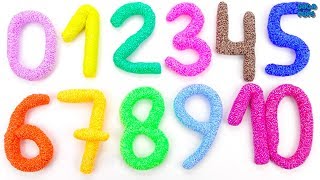 Squishy Glitter Foam Numbers 0-10|Count 0 to 10 for kids| Learn Colours with Play Foam|12345678910