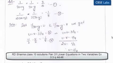 RD Sharma class 10 solutions Pair Of LInear Equations in Two Variables Ex 3.3 q 44-46