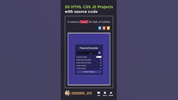 50 HTML CSS JS Projects with source code ☠️ #html #cssanimation #interview #project #webdevelopment
