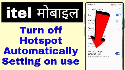 turn off hotspot automatically in itel।itel phone me tum off hotspot automatically on/use kaise kare