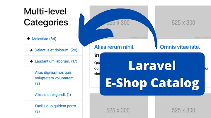 Laravel Demo: Multi-Level Categories E-Shop Catalog