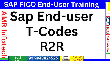Sap End-user T-codes Telegu | SAP FICO tcodes Telegu||Record to Report process telugu | R2R Telegu