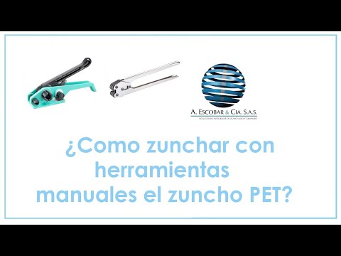 Como zunchar con herramientas manuales para zuncho PET