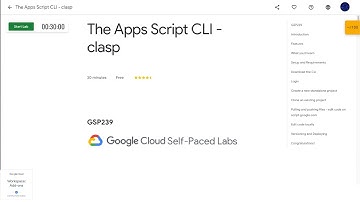 Qwiklabs | The Apps Script CLI - clasp [GSP239]