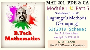 Linear Equations of Ist order - Lagrange