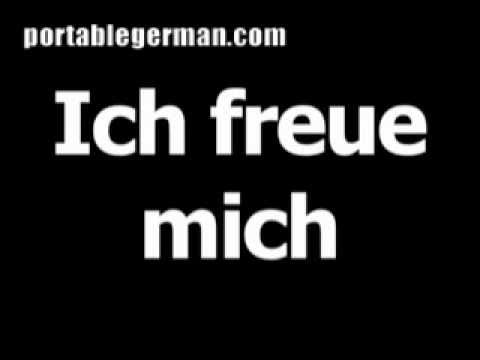 German phrase for I am happy is Ich freue mich - YouTube