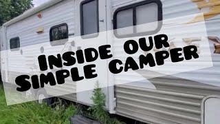 See what&#39;s inside of our simple small RV for camping 😊
