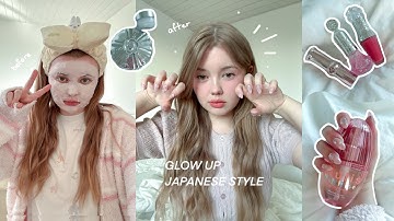 Japanese style inspired GLOW UP: extensions, nails, makeup, skincare, VLOG