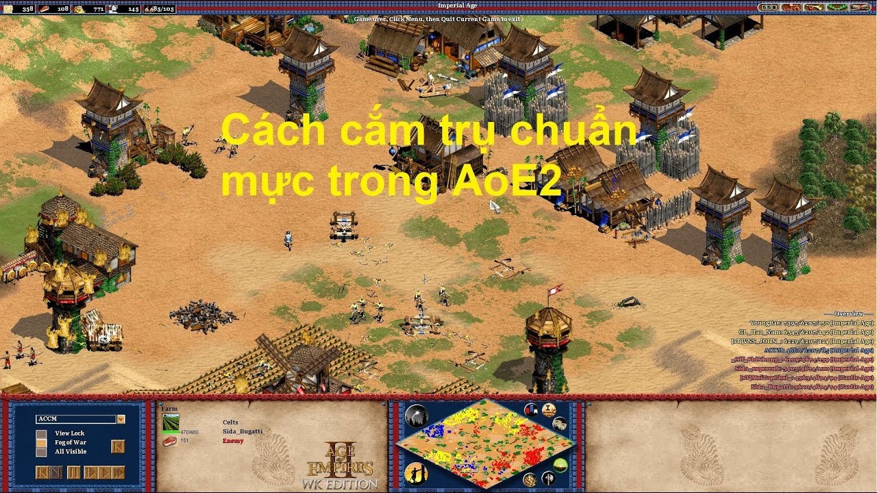 AoE2 | Teutons cắm trụ gieo rắc nỗi kinh hoàng cho team địch | How to tower rush with Teutons
