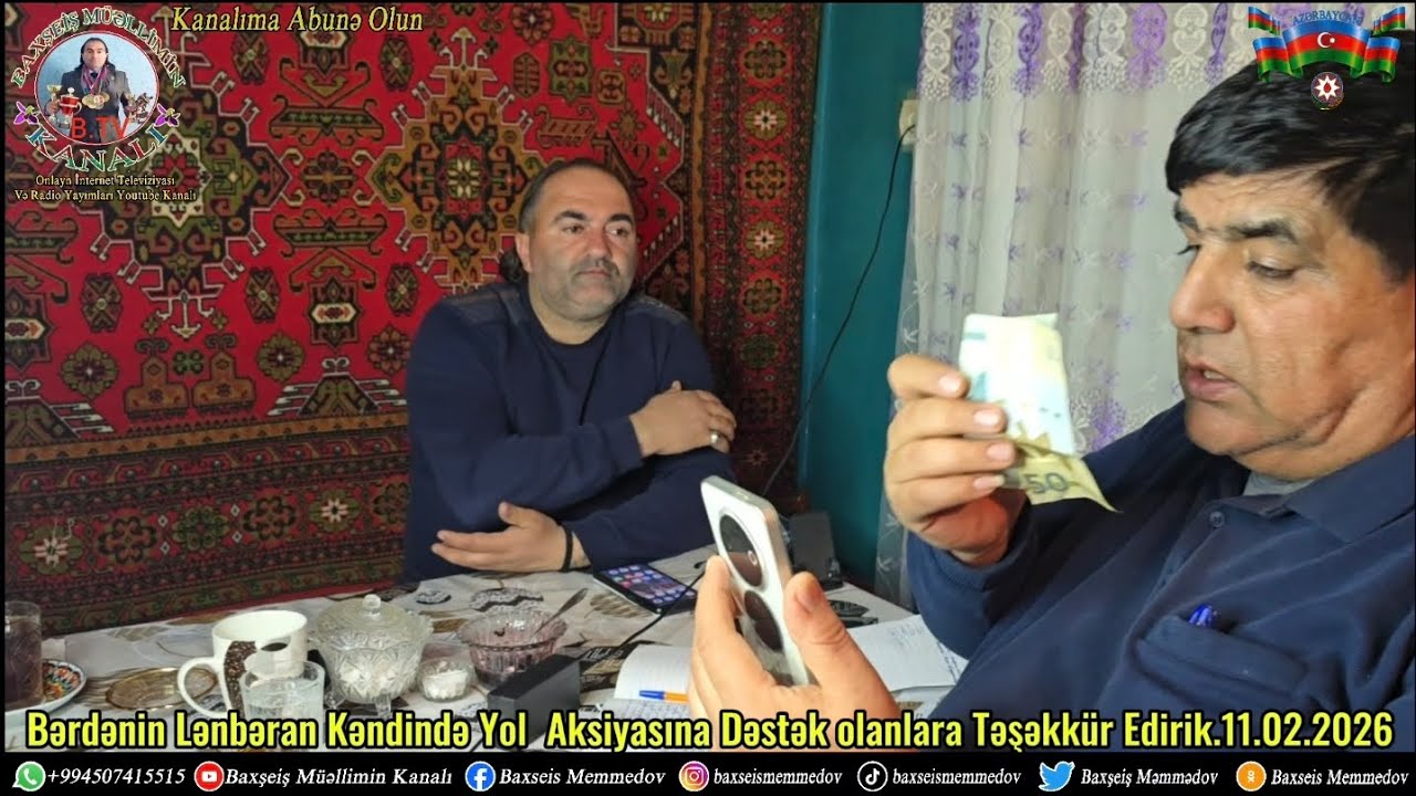 Bərdənin Lənbəran Kəndi Xeyriyyəcilər Əmirxan Məmmədov,Fərhad Hacıyev və Zahid Abbasov.11_02_2026