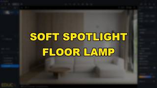 Soften a floor-lamp spotlight in D5 Render