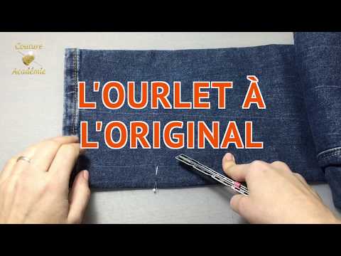 Comment faire un Ourlet de jean à l&rsquo;original 👖 | Cours de couture facile 👍 | Astuce