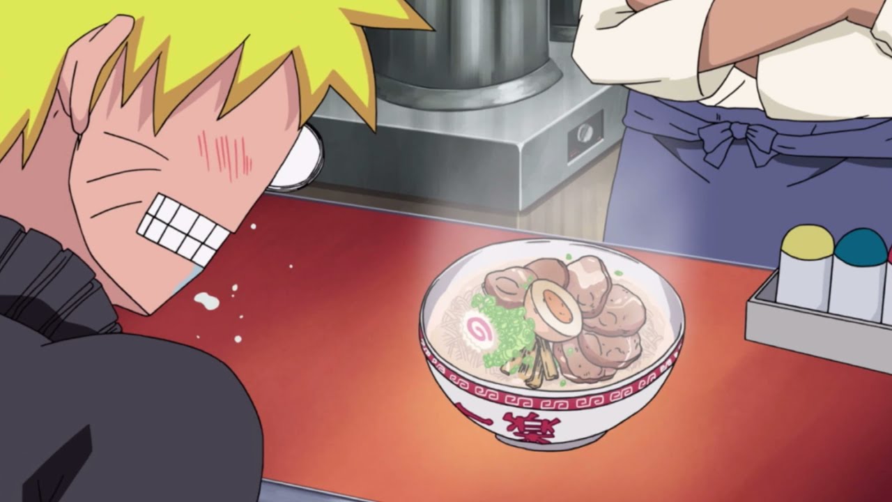 Naruto eating ramen transition