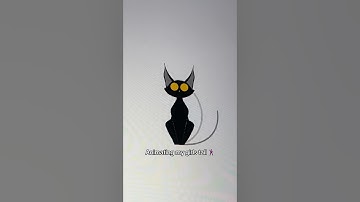 Learning to animate her tail 🖤 #animation #animated #procreate #procreateanimation #cat