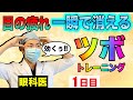 眼精疲労に効くツボ!目の疲れ/疲れ目/頭痛をとる効果抜群マッサージ【1日目】