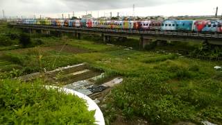 花東鐵路電氣化5401次(彩繪)普悠瑪新自強號宜蘭河橋通過2014/07/01