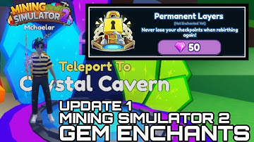 This GEM ENCHANTMENT is pretty Overpowered!! | Mining Simulator 2
