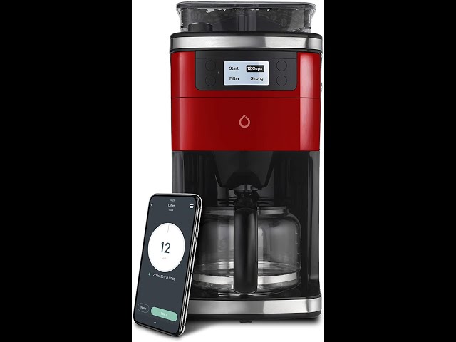  Smarter Smart iCoffee Brew Coffee Maker in Red with Built-in  Grinder App for Customized Coffee On Demand : Home & Kitchen