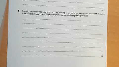 ** SEQUENCE and SELECTION **  - GCSE iGCSE computer science