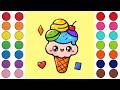 🍦🌈 Parents Can Teach This Cute ICE CREAM LAYERS Sand Art at Home 🎨💕 Fun Activity
