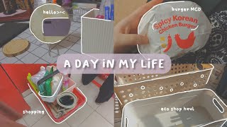 a day in my life : {ep1} shopping, eco shop haul, tealive, burger Mcd | Malaysia