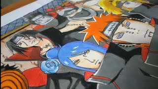 Drawing - Akatsuki || Naruto Uzumaki || colour pencil || Mr Bgm Arts screenshot 3