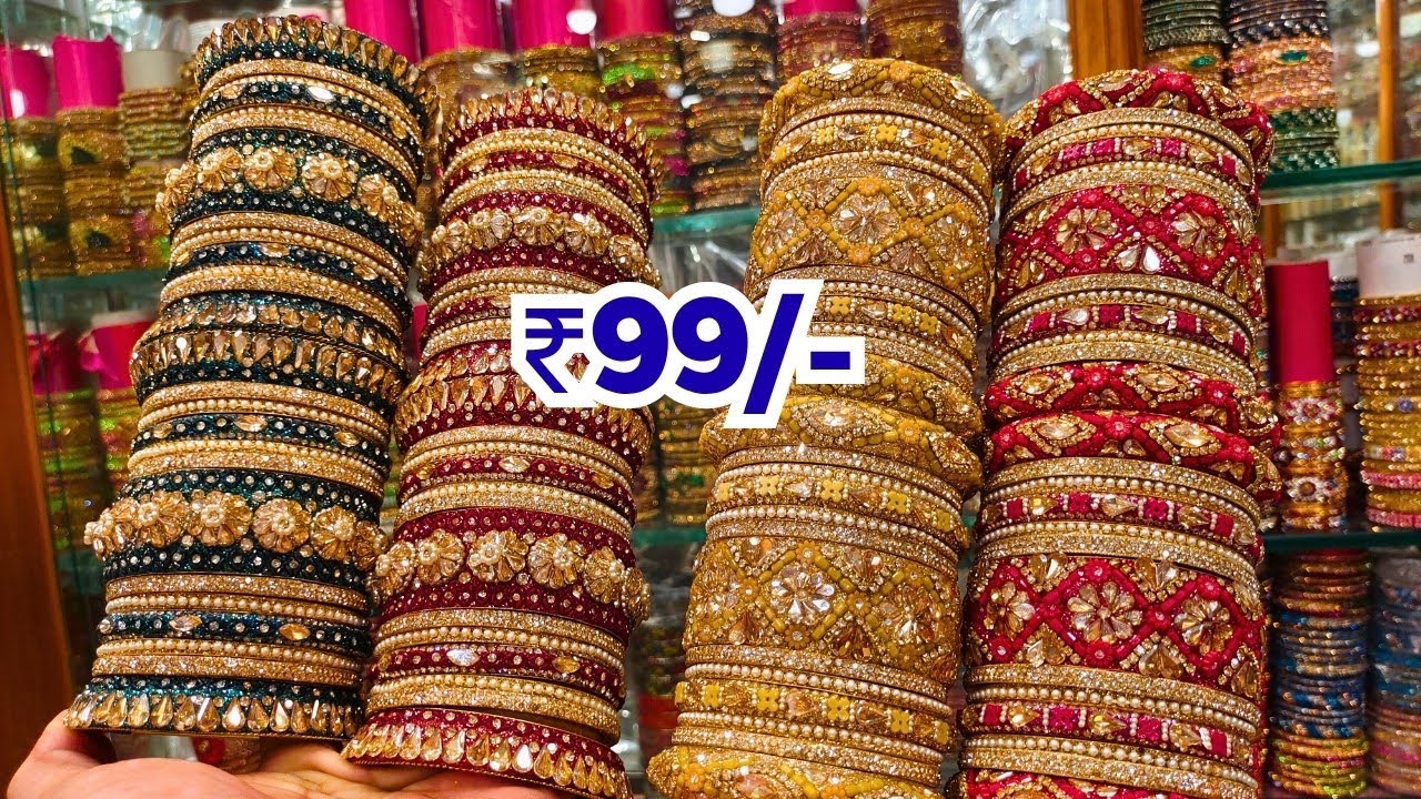 Designer Bridal Bangles 1+1 OFFER | Charminar Ladbazar Wholesale Market Hyderabad Shopping