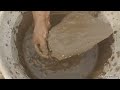 ASMR |Red Mud|Pure Mud|Sand cement Dry And Water Crumbling 🤤🤤