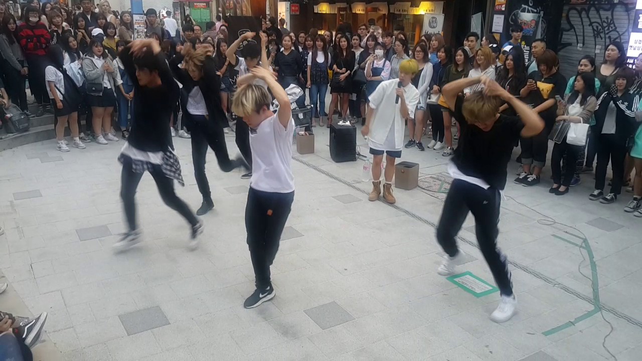 [Maxxam] BlockB ☆Her☆ 커버안무 홍대댄스버스킹 20170609금 [Korean Hongdae Kpop Street Dance Busking]
