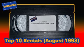 Blockbuster - Top 10 Rentals (August 1993)