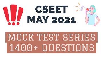 🌟MOCK TEST SERIES FOR CSEET MAY, 2021 #cseet #icsi