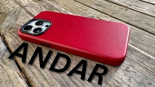 BEST Leather Case For The iPhone 15 Pro Max - Andar Aspen (Technically Red)