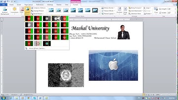 Ms Office 2010 Word Part 19) Insert Menu in Dari / Farsi Omar Akbari