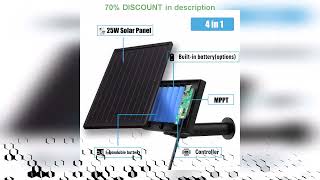 A must-have product! 25W Solar Panel MPPT Charge Output 5V 12V 18650 Replaceable Battery Solar Cel