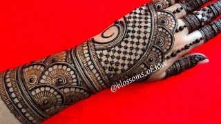 full hand easy bridal mehndi design for back hand| very easy & beautiful mehndi|Arabic mehndi design