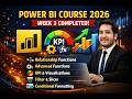 Power BI Course 2026 – Week 3 Complete | KPI, Advanced Functions & Visualization 🚀#powerbi #excel