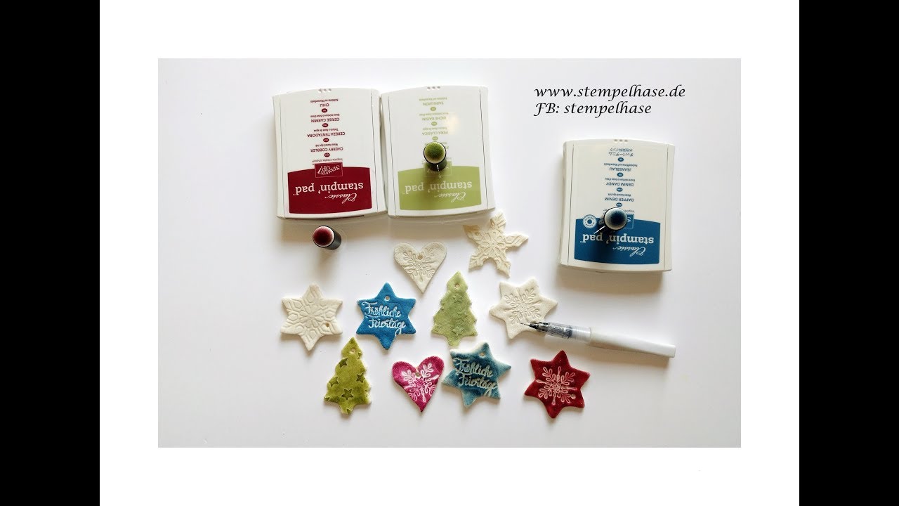 ❤ Salzteig stempeln und prägen ❤ Tutorial ❤ Stampin up ❤ Weihnachten ❤ Winterwunder ❤ Baumschmuck