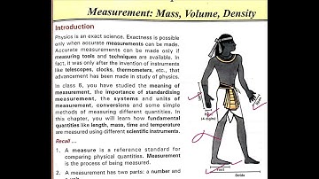 Measurement Mass Volume Density Class 7 ICSE Physics Basics
